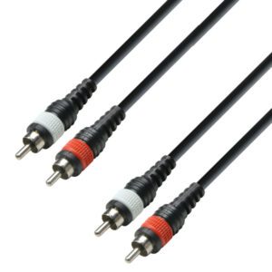 Двоен кабел Adam Hall® 2 RCA x 2 RCA 1 m