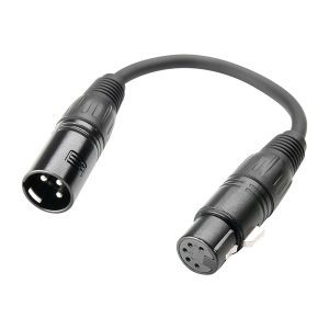 Adapter DMX Cable Adam Hall XLR 5-pole Female x XLR 3-pole Male 0.2 m