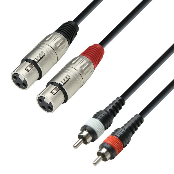 Twin Cable Adam Hall® 2 XLR Female x 2 RCA 6 m