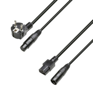 ADAM HALL Hybrid Cable | Power & Audio | Cold-Device-Line & XLR | 5 m